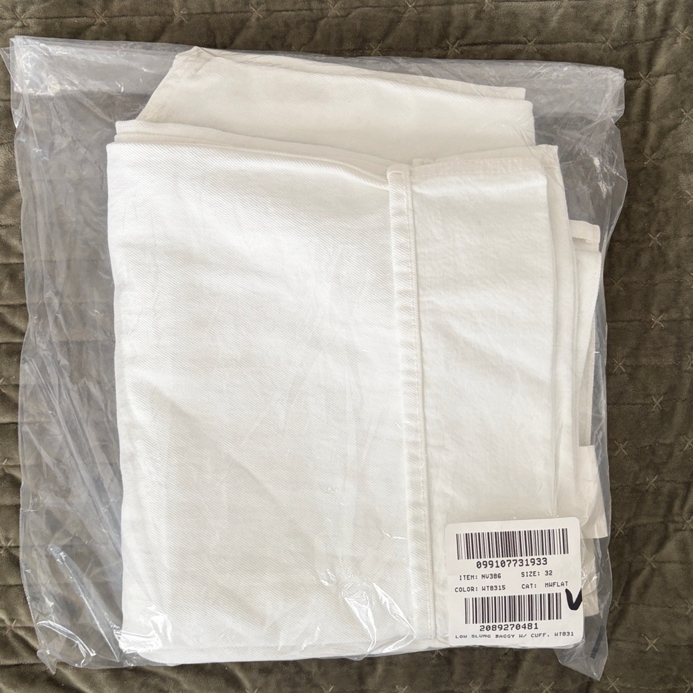 NWT Madewell Low-Slung Baggy Wide Leg White Denim Jeans rigid cotton size 32 - Picture 15 of 15